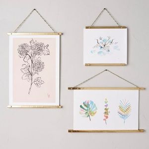 Anthropologie Brass Print Hanger